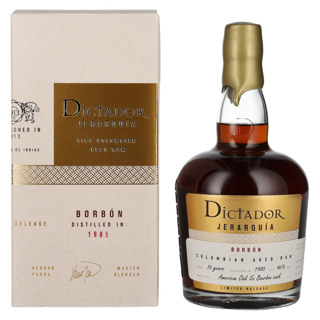 Dictador Jerarquia Borbón 35 Year Old American Oak & Ex Bourbon Cask 1985 Rum | 700ML at CaskCartel.com