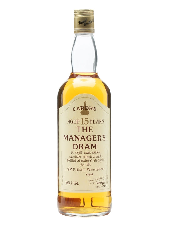 Cardhu 15 Year Old Manager's Dram Speyside Single Malt Scotch Whisky