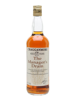 Cragganmore 17 Year Old Manager's Dram Speyside Single Malt Scotch Whisky | 700ML at CaskCartel.com
