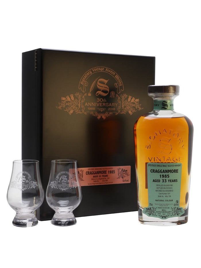 Cragganmore 1985 33 Year Old Signatory 30th Anniversary Speyside Single Malt Scotch Whisky | 700ML