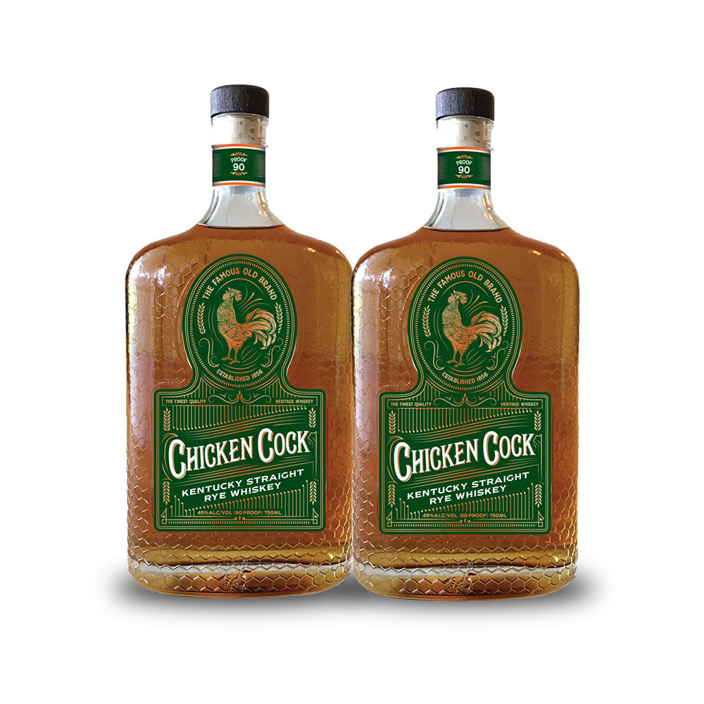 Chicken Cock Kentucky Straight Rye Whiskey (2) Bottle Bundle at CaskCartel.com