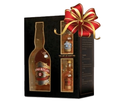 Chivas Regal 12 Year Scotch Whisky Gift Set with Miniatures