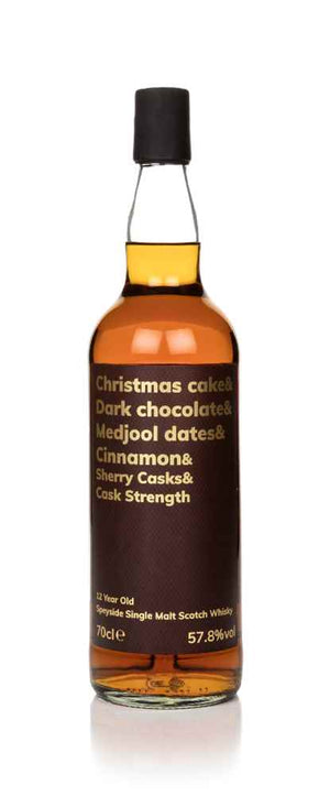 Christmas Cake & Dark Chocolate & Medjool Dates & Cinnamon & Sherry Casks & Cask Strength 12 Year Old (Batch 01) Scotch Whisky | 700ML at CaskCartel.com