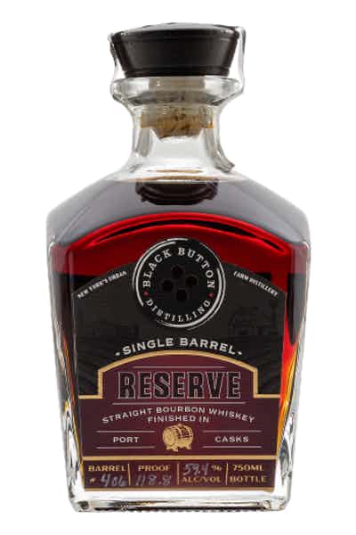 Black Button Distilling Single Barrel Reserve Finished in Port Casks Barrel #406 118.8 Proof Straight Bourbon Whiskey