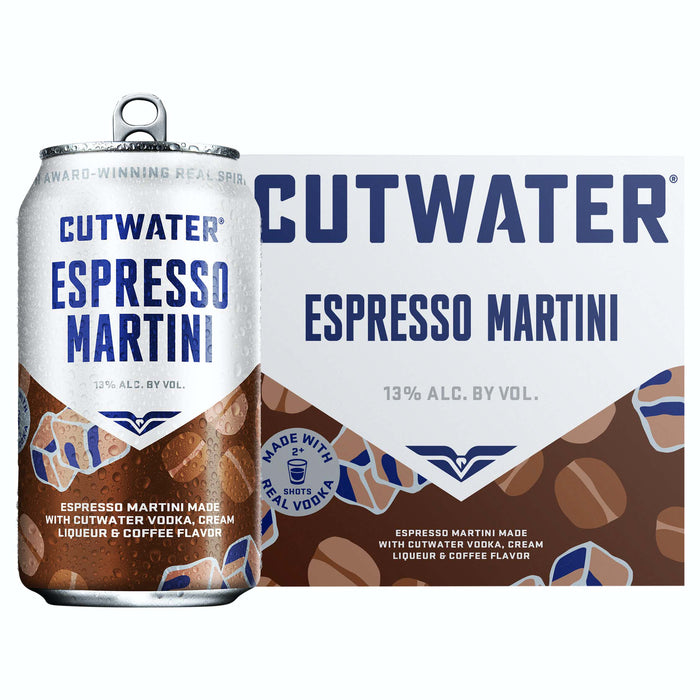 Cutwater Spirits Espresso Vodka Martini Ready to Drink Cocktail | 4x355ML