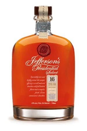 Jefferson's Presidential Select 16 Year Old Twin Oak Straight Bourbon Whiskey - CaskCartel.com