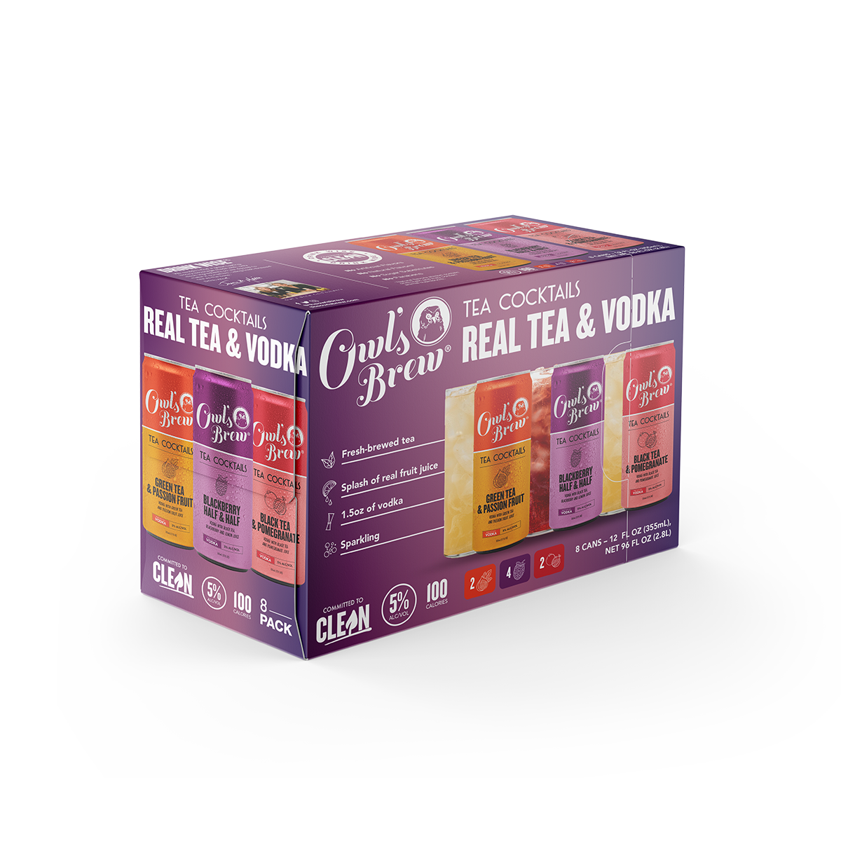 Owls Brew Tea Real Tea & Vodka Cocktail | 8x355ML at CaskCartel.com