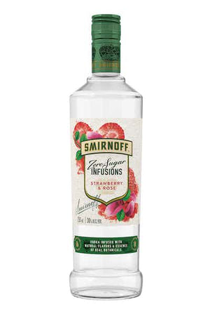 Smirnoff Zero Sugar Infusions Strawberry & Rose Vodka - CaskCartel.com