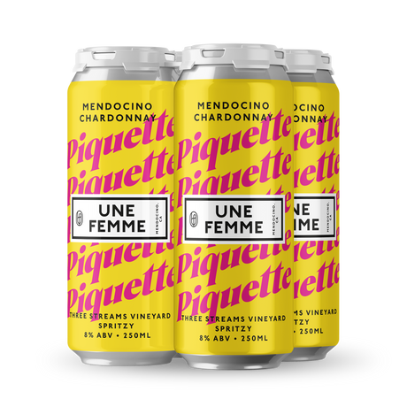Une Femme Piquette Chardonnay Wine | 4*250ML at CaskCartel.com