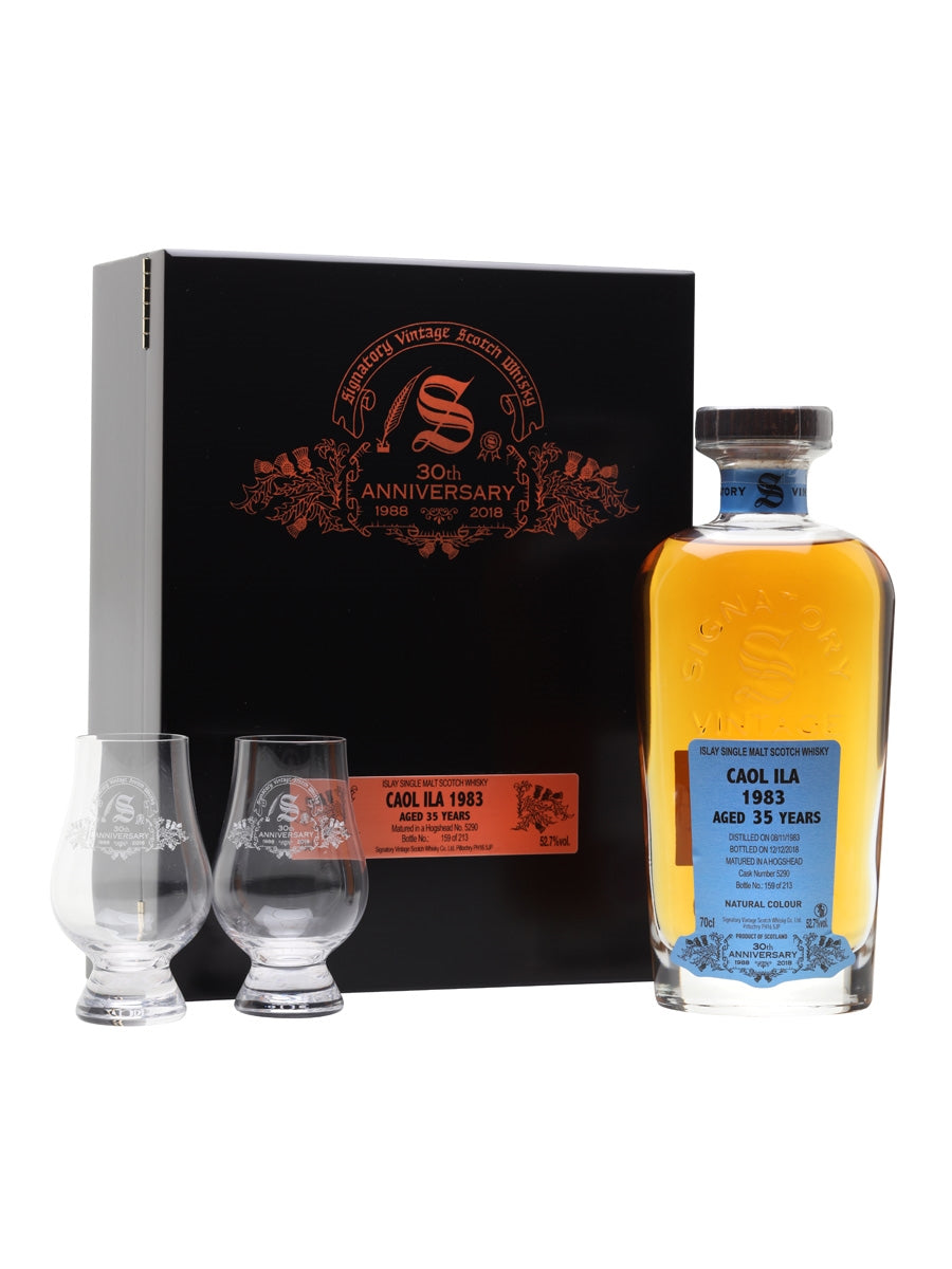 Caol Ila 1983 35 Year Old Signatory 30th Anniversary Islay Single Malt Scotch Whisky | 700ML at CaskCartel.com