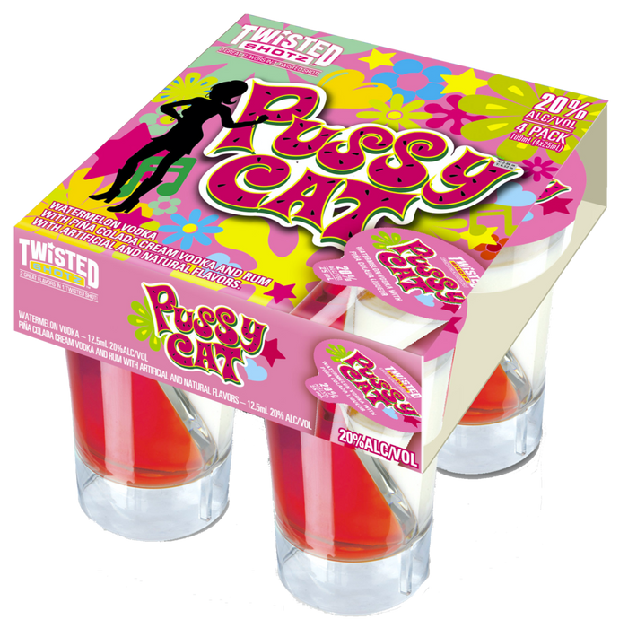 Twisted Shotz Pussy Cat Cocktail | 4x100ML