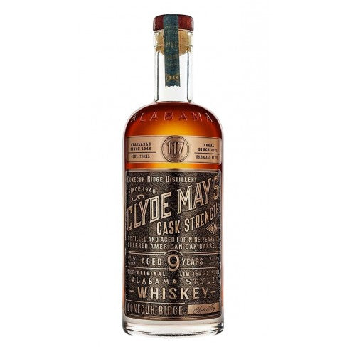 Clyde May 9 Year Old Cask Strength Alabama Whiskey