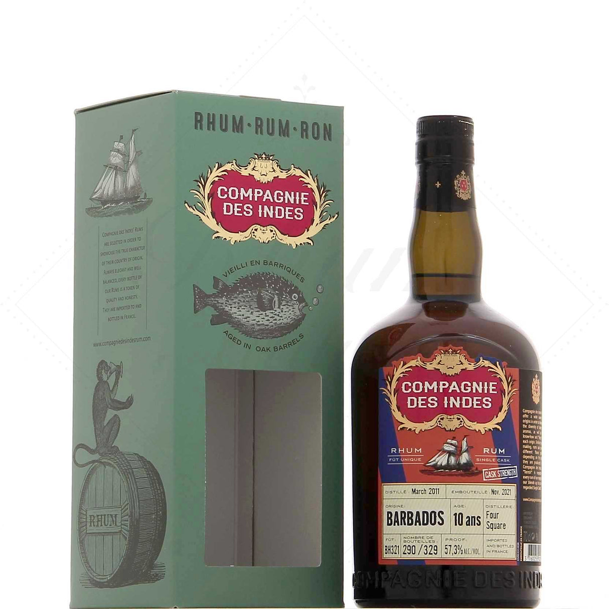 Compagnie des Indes 10 Year Old Barbados Rum | 700ML at CaskCartel.com