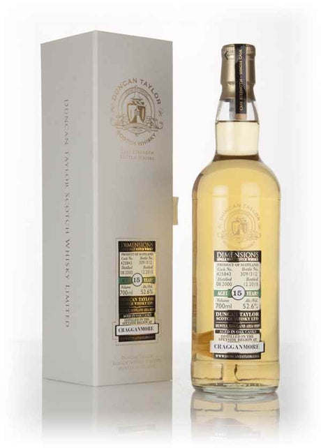 Cragganmore 15 Year Old 2000 (cask 425843) - Dimensions (Duncan Taylor) Scotch Whisky | 700ML at CaskCartel.com