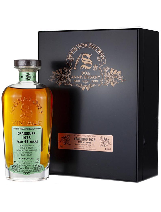 Craigduff 45 Year Old (D.1973, B.2018) Signatory Vintage 30th Anniversary Scotch Whisky | 700ML at CaskCartel.com