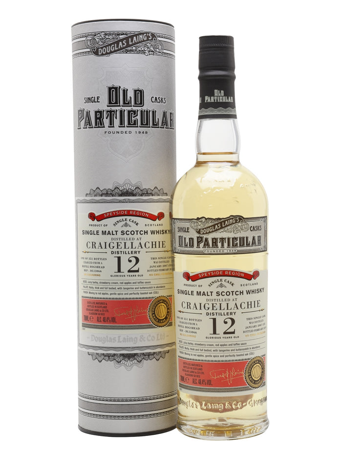 Craigellachie 2007 12 Year Old Old Particular Speyside Single Malt Scotch Whisky | 700ML