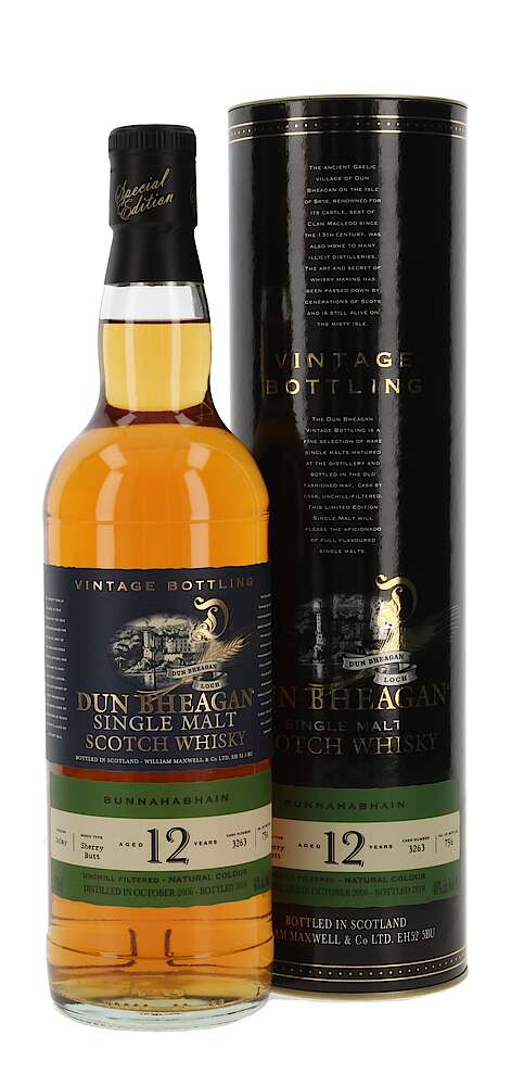 Bunnahabhain 12 Year Old (D.2006, B.2019) Dun Bheagan Scotch Whisky | 700ML