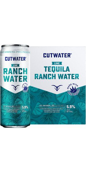 Cutwater Spirits Ranch Water Tequila Lime Slim Can Cocktail | 4*355ML at CaskCartel.com