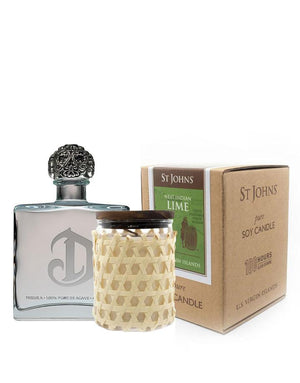 Deleón Platinum  With St Johns Lime Soy Candle Tequila - CaskCartel.com