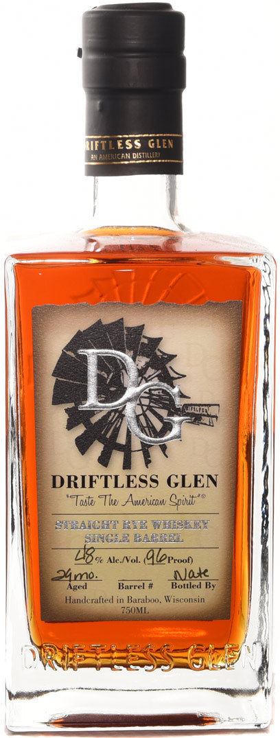 Driftless Glen Single Barrel Straight Rye Whiskey