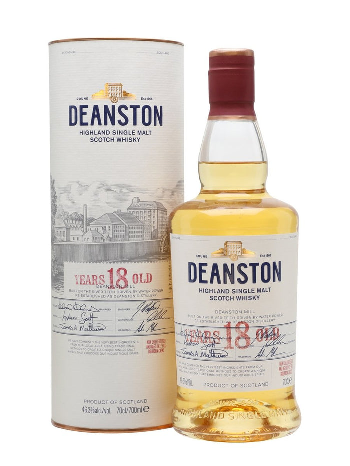 Deanston 18 Year Old Bourbon Matured Highland Single Malt Scotch Whisky | 700ML