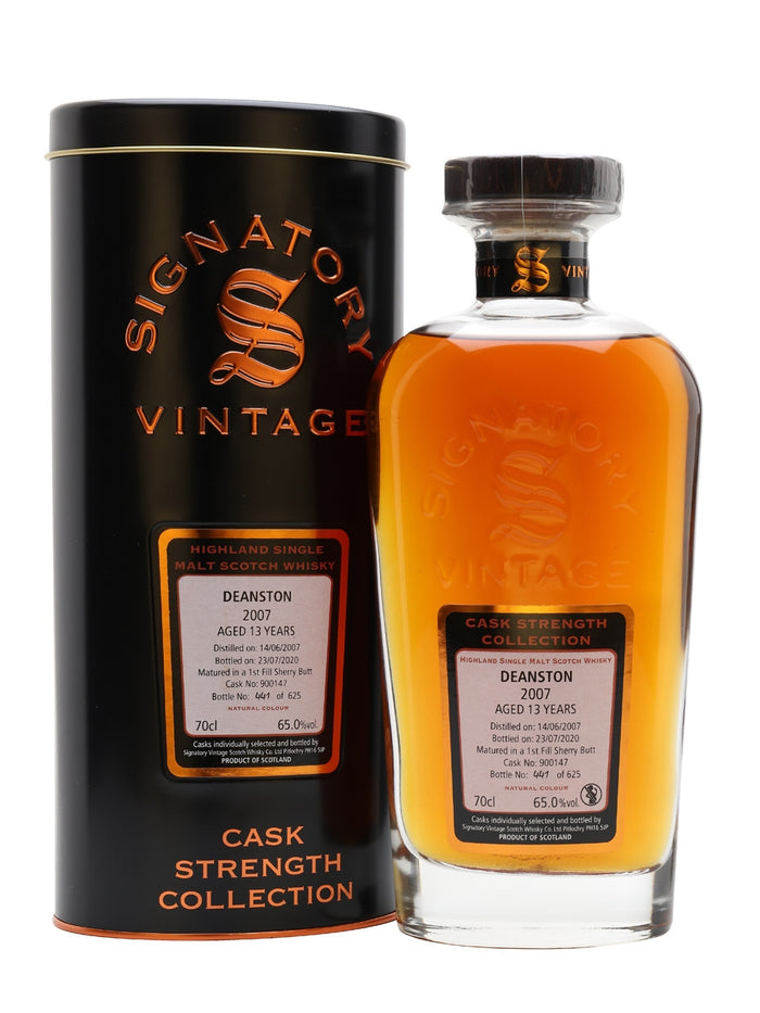 Deanston 2007 13 Year Old Signatory Highland Single Malt Scotch Whisky | 700ML
