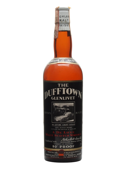 Dufftown-Glenlivet 8 Year Old Bot.1960s Speyside Single Malt Scotch Whisky