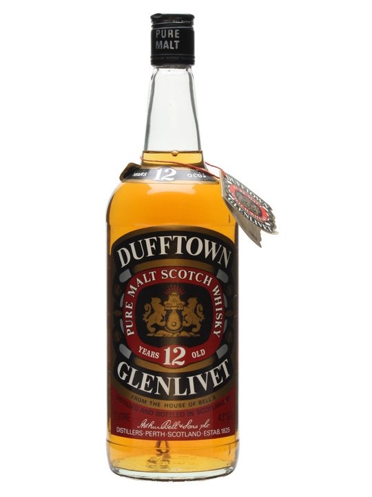 Dufftown-Glenlivet 12 Year Old Bot.1980s Speyside Single Malt Scotch Whisky | 1L