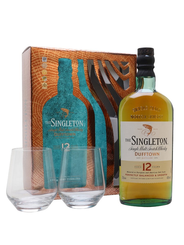 Singleton of Dufftown 12 Year Old 2 Glass Set Speyside Single Malt Scotch Whis | 700ML