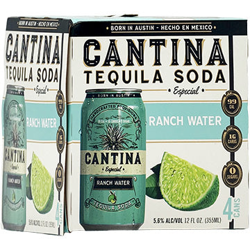 Cantina Ranch Water Tequila Soda Cocktail | 4x355ML at CaskCartel.com