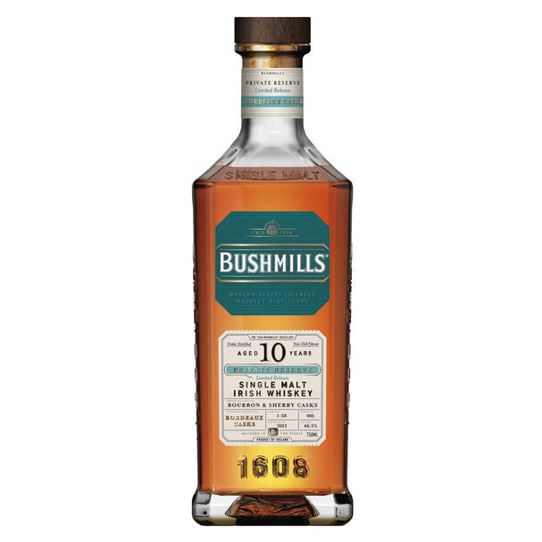 Bushmills® Private Reserve Limited Release 10 Year Old Bordeaux Cask Single Malt Irish Whiskey