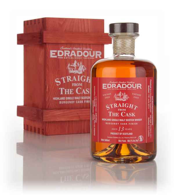 Edradour 13 Year Old 2002 Burgundy Cask Finish - Straight From The Cask (58.1%) Scotch Whisky | 500ML