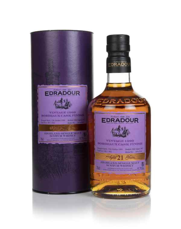 Edradour 21 Year Old 1999 (cask 801 & 802) - Bordeaux Cask Finish Scotch Whisky | 700ML
