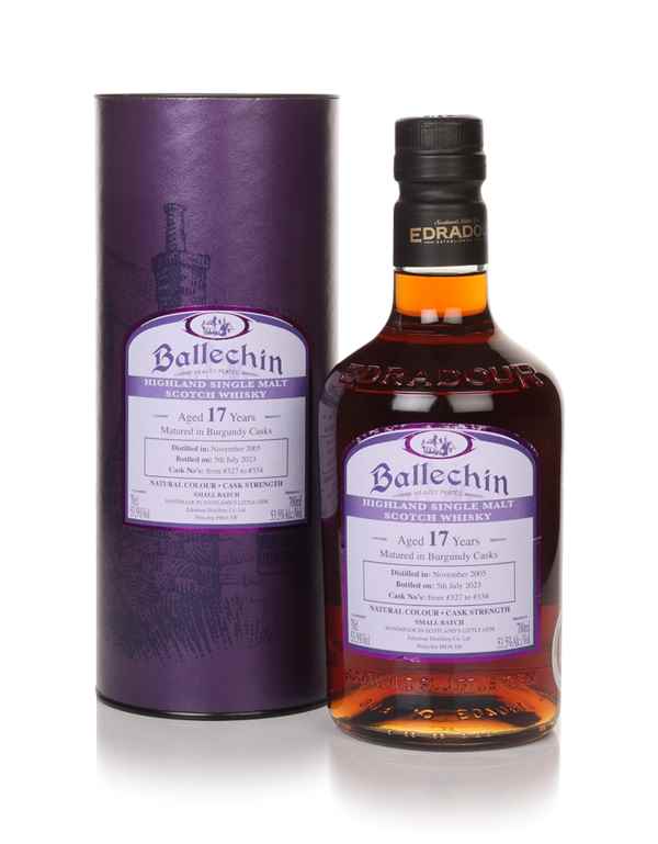 Edradour Ballechin 17 Year Old 2005 (Cask #327 to #334) Burgundy Cask Scotch Whisky | 700ML