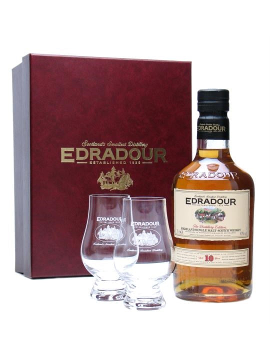 BUY] Edradour 10 Year Old Whisky Highland Single | Malt at 700ML Pack Scotch Glass