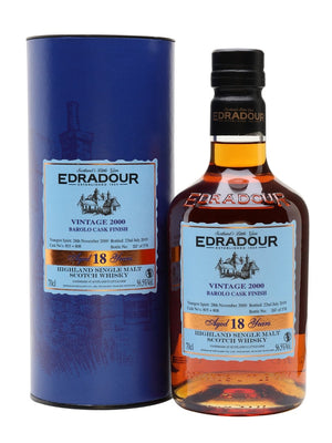 Edradour 2000 18 Year Old Barolo Cask Finish Highland Single Malt Scotch Whisky | 700ML at CaskCartel.com