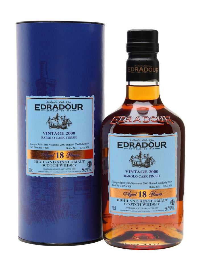 Edradour 2000 18 Year Old Barolo Cask Finish Highland Single Malt Scotch Whisky | 700ML