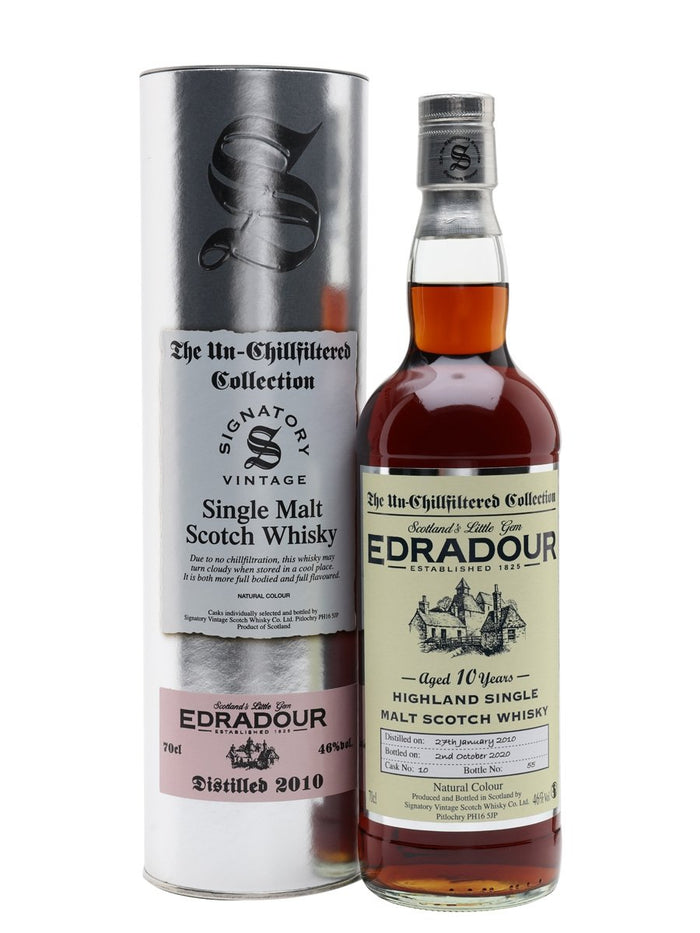 Edradour 2010 10 Year Old Sherry Cask Signatory Highland Single Malt Scotch Whisky | 700ML