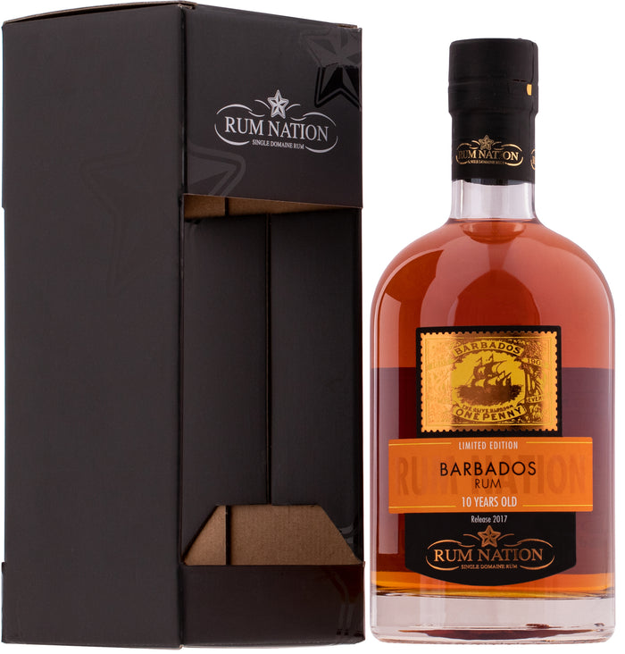 Rum Nation Barbados 10 Year Old, Limited Edition Rum | 700ML