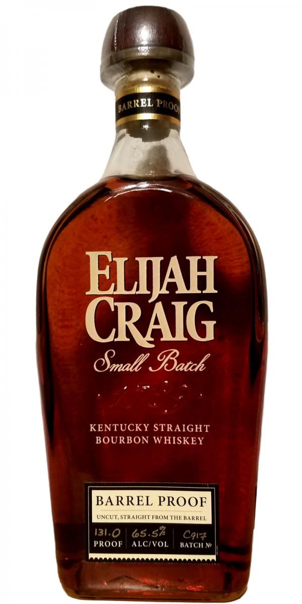 Elijah Craig Barrel Proof 131 Proof Batch C917 Bourbon Whiskey