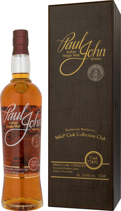 Paul John 2016 (Bottled 2021) M&P Cask Collection Club, Cask # 7491 Whisky | 700ML at CaskCartel.com