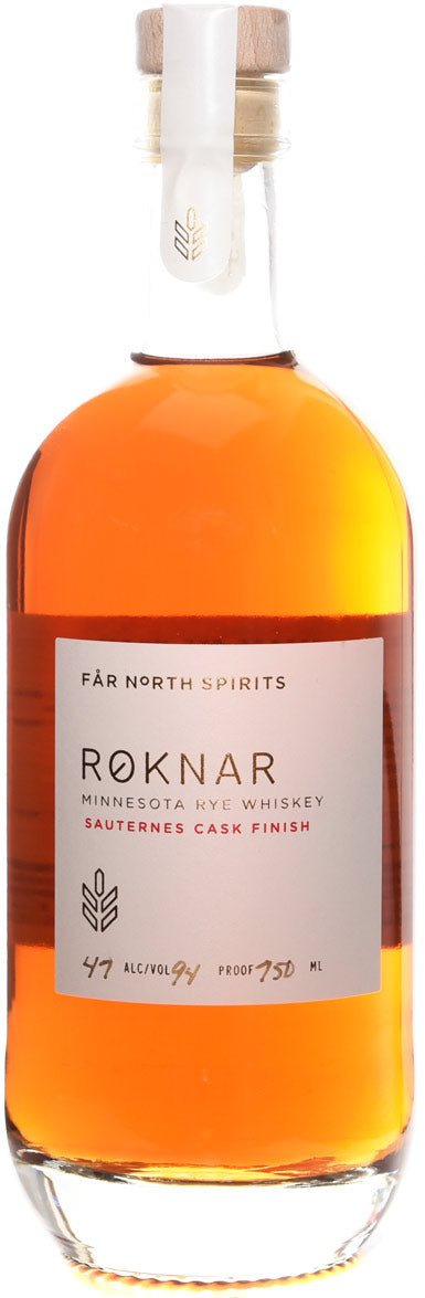 Far North Spirits Roknar Sauternes Cask Finish Minnesota Rye Whiskey