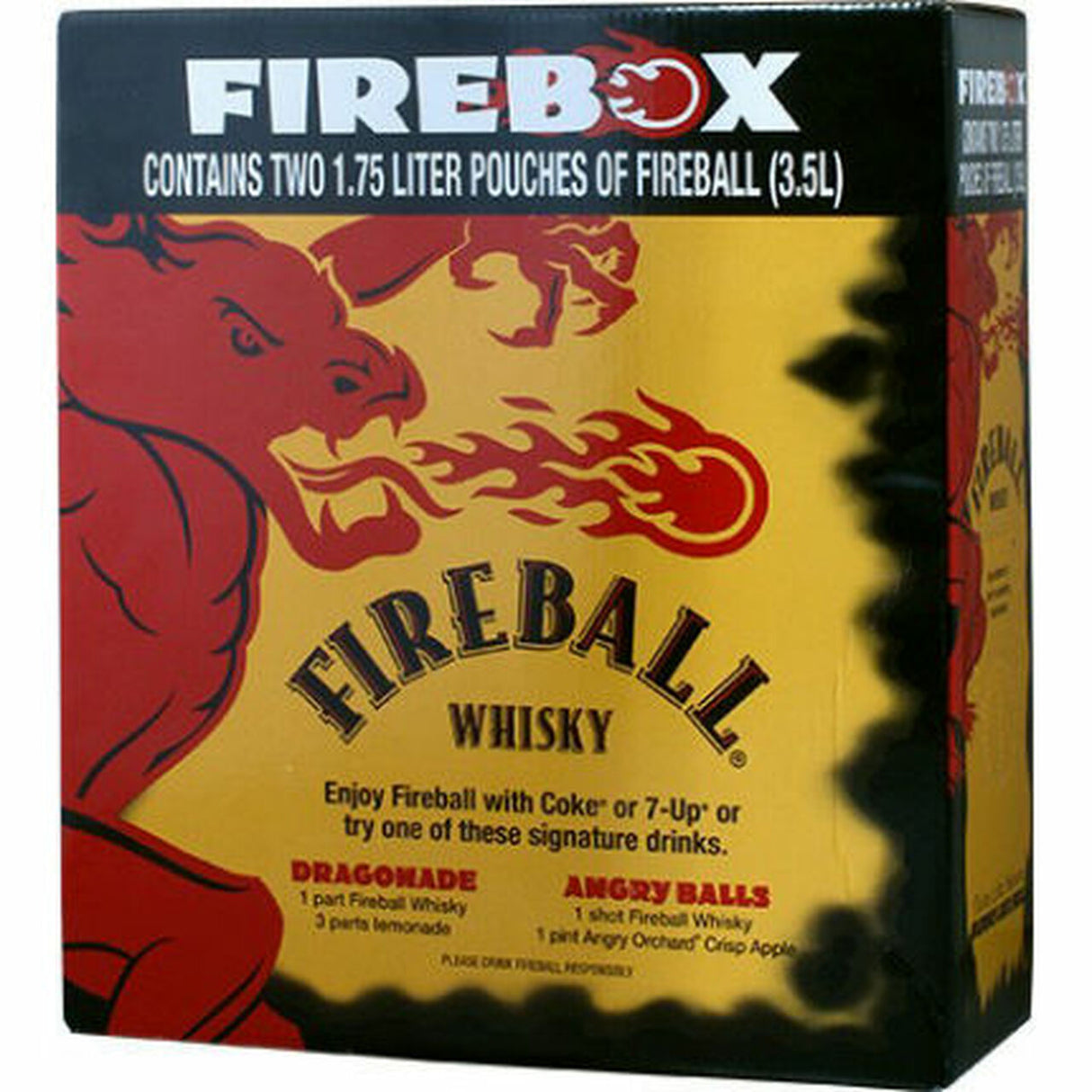 Fireball Whisky (Firebox contains 2 - 1.75L Pouches) at CaskCartel.com