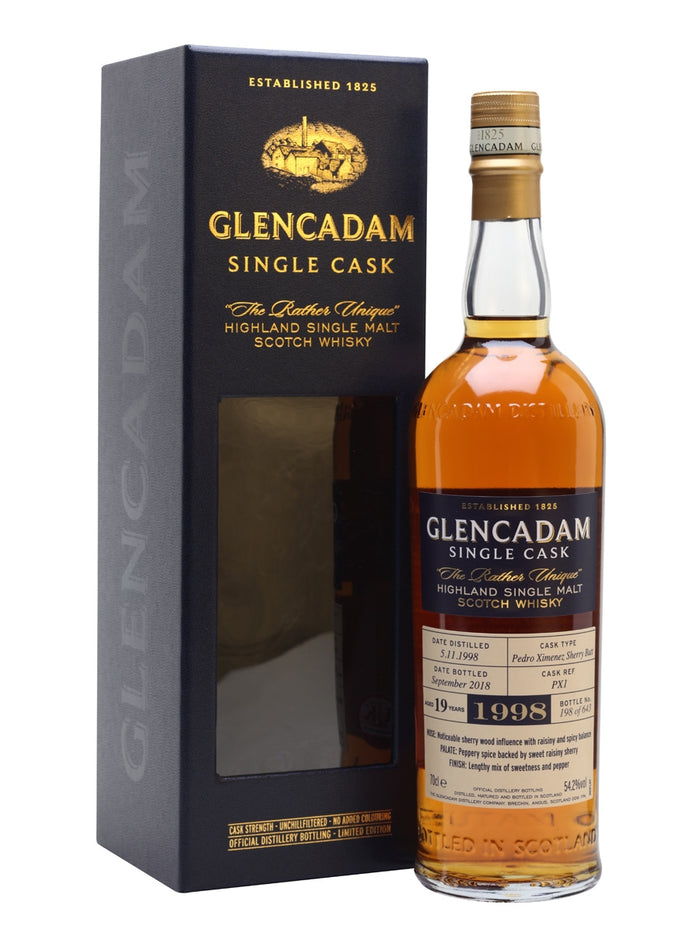 Glencadam 1998 19 Year Old Sherry Cask Highland Single Malt Scotch Whisky | 700ML