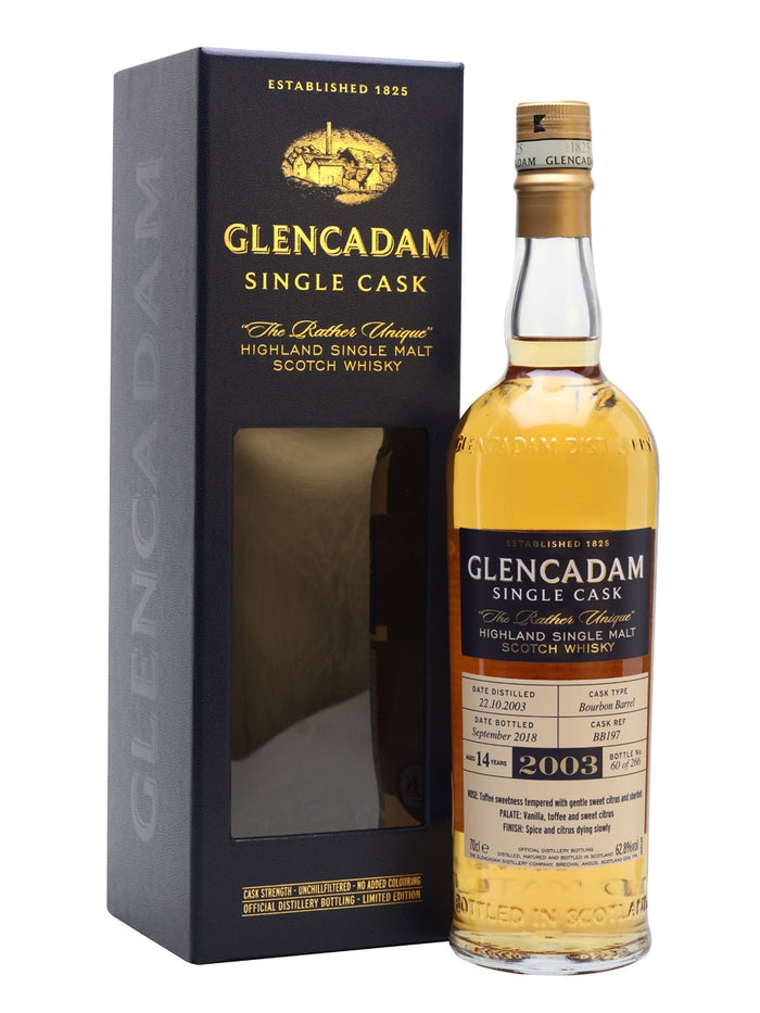 Glencadam 2003 14 Year Old BOurbon Barrel Highland Single Malt Scotch Whisky | 700ML