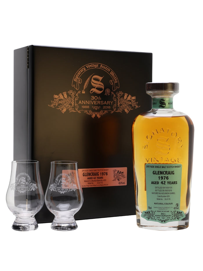 Glencraig 1976 42 Year Old Signatory 30th Anniversary Speyside Single Malt Scotch Whisky | 700ML