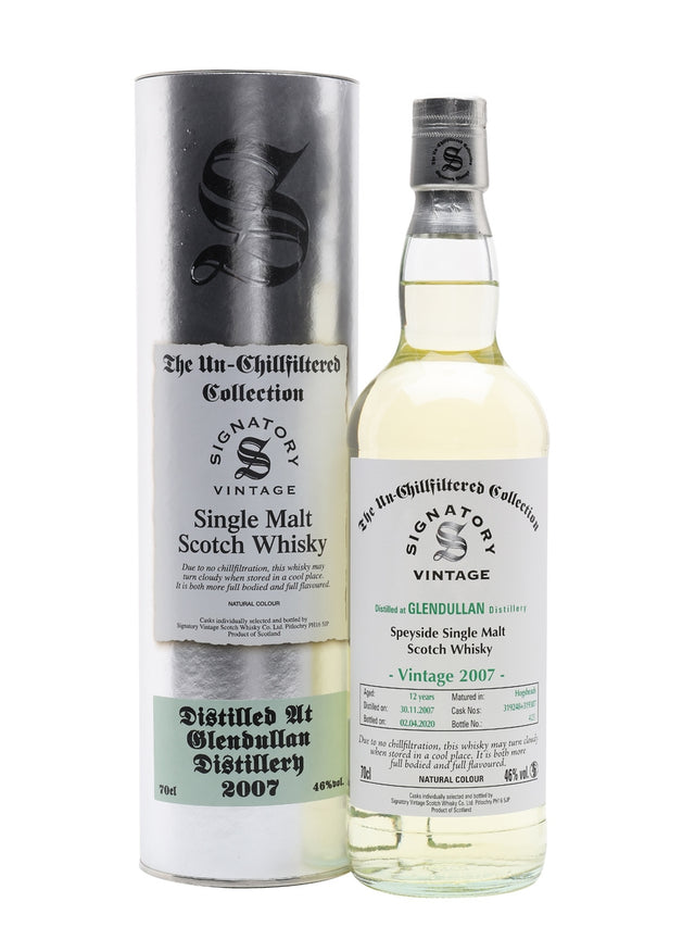 Glendullan 2007 12 Year Old Signatory Speyside Single Malt Scotch Whisky | 700ML at CaskCartel.com