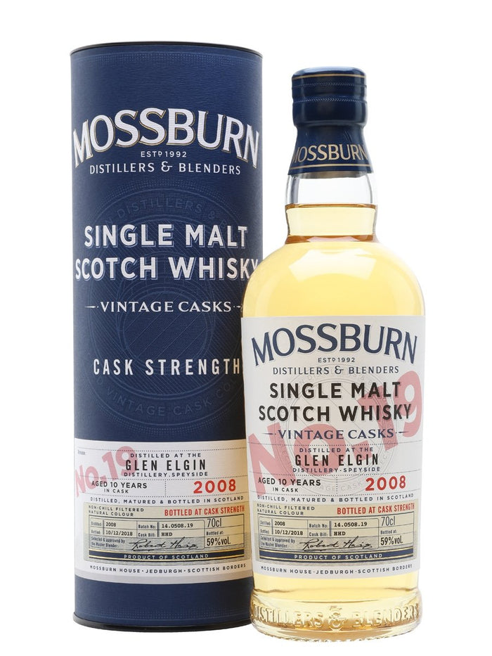 Glen Elgin 2008 10 Year Old Vintage Casks #19 Mossburn Speyside Single Malt Scotch Whisky | 700ML