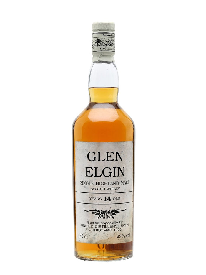 Glen Elgin 14 Year Old United Distillers Christmas 1990 Speyside Single Malt Scotch Whisky