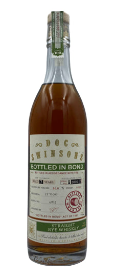 Doc Swinson Bottled in Bond Straight Rye Whiskey